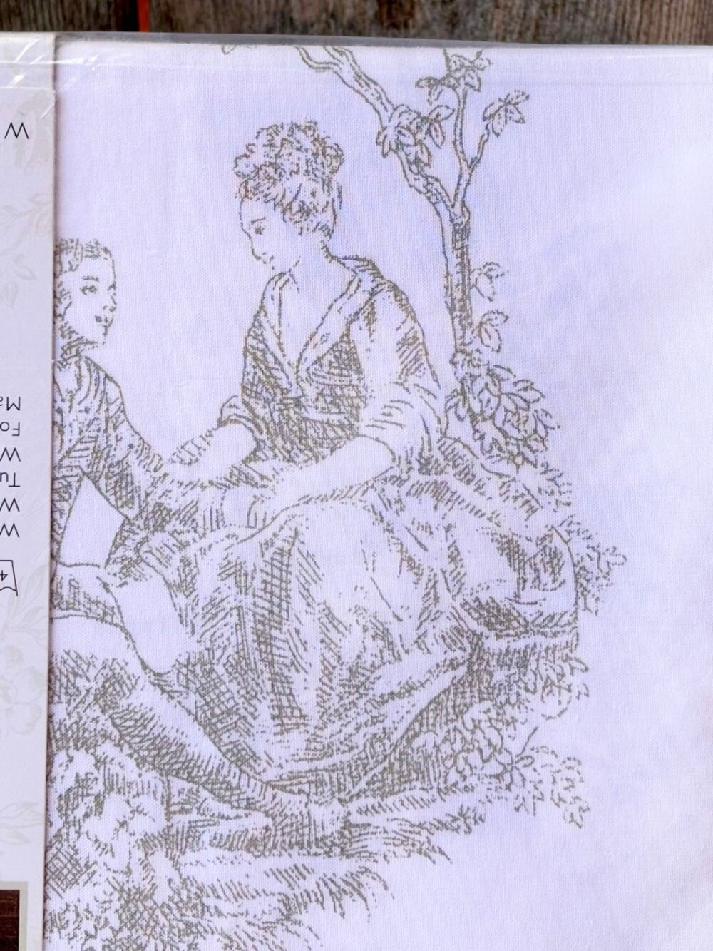 NEW Cabbages & Roses King Size Cotton French Olive Toile Duvet Set Cameo Toile